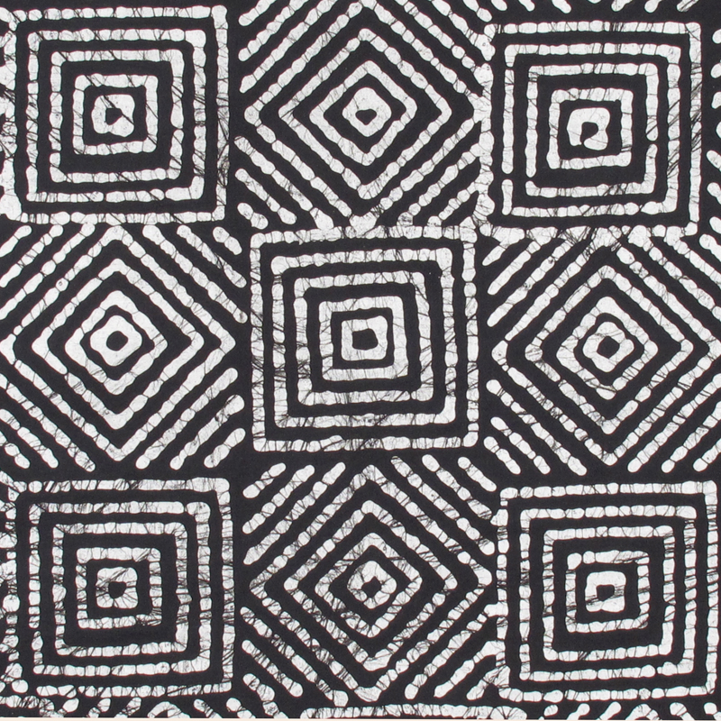 Batik 12/02 zwart/wit