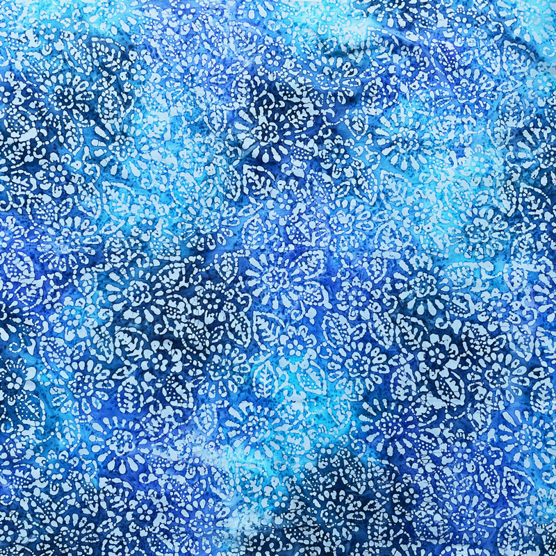 Batik 23/04 Blauwe Bloem