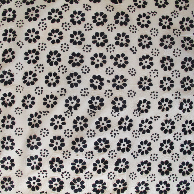 Cotton Bubble Print Black Flower