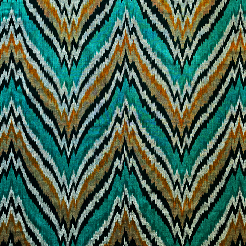 Ikat 23/01/150 groen/zwart/oranje