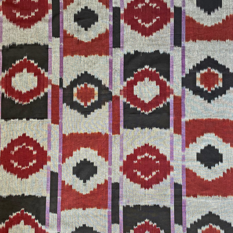 Ikat 23/04/150 roodbruin/zwart