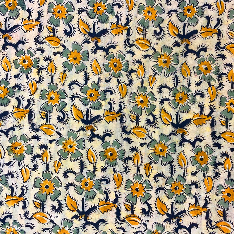 Kalamkari 23/01 Yellow Flower