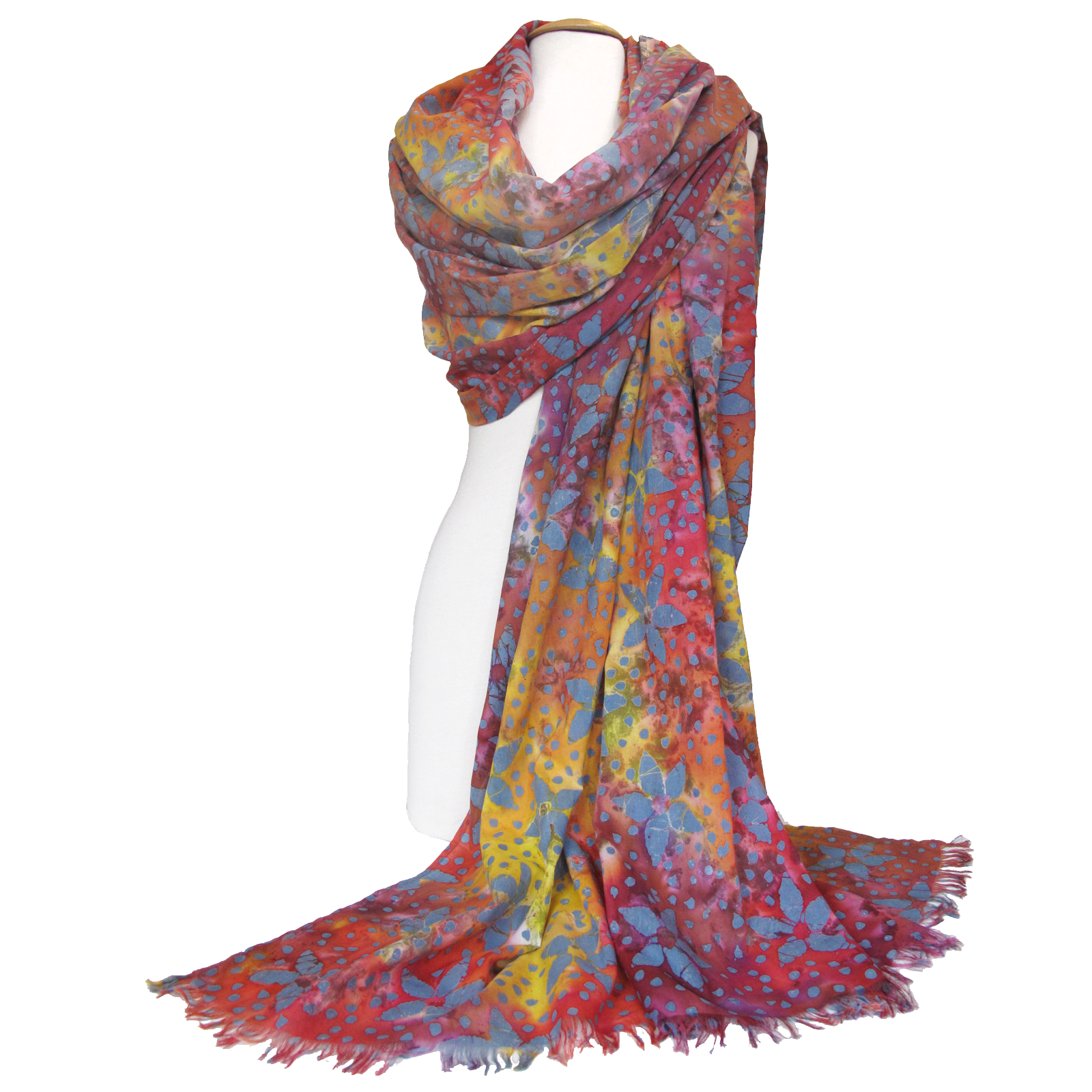 Batik Dupatta 12, Capsicum Natuurstoffen
