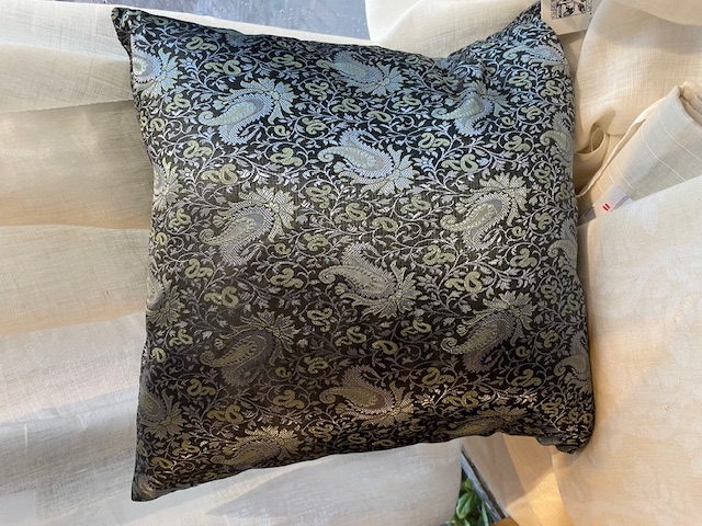 Cushion Cover Brocade 02 black, 40x40 cm