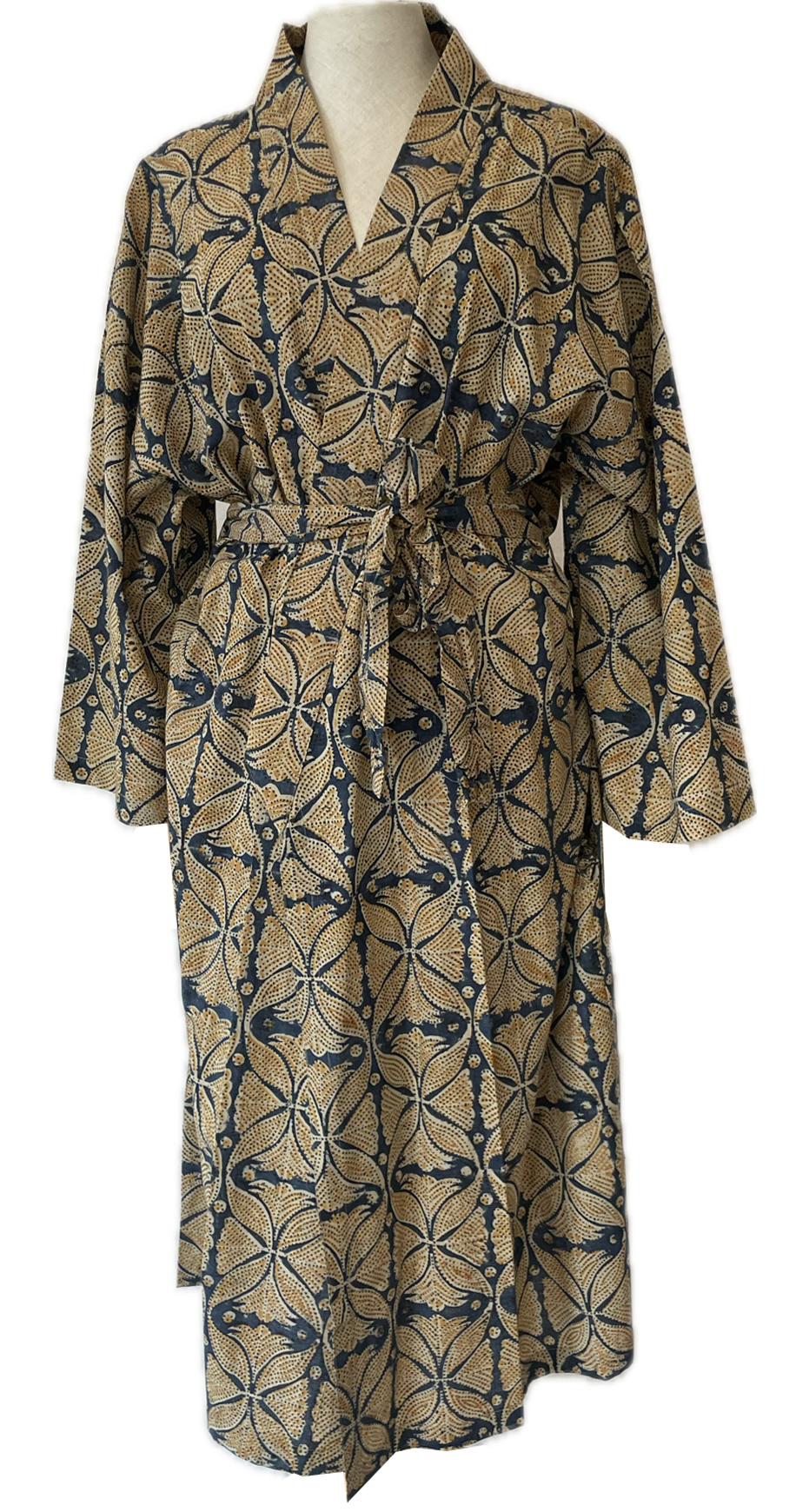 Kimono Kalamkari Indigo 02, one size