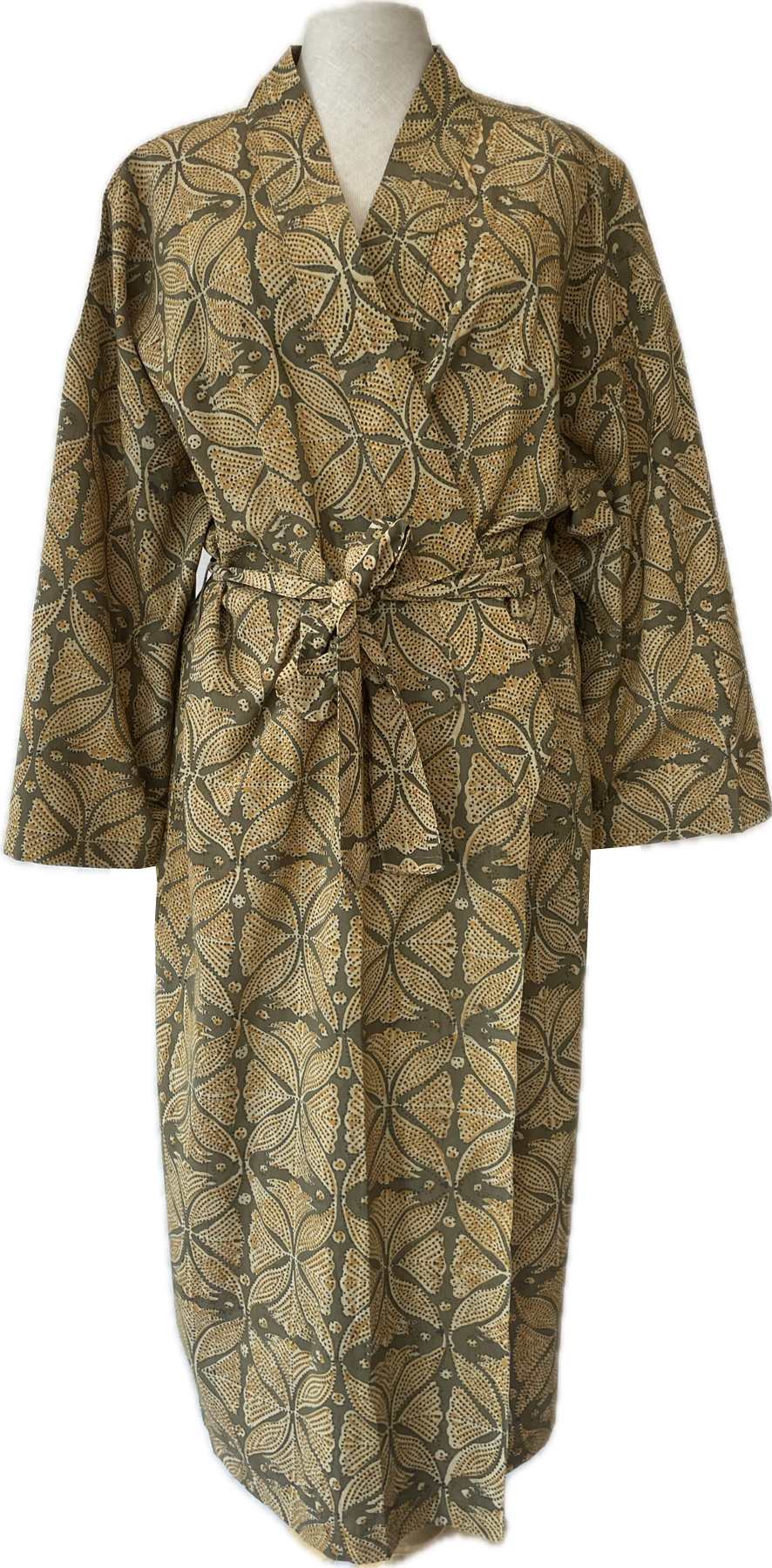 Kimono Kalamkari Khaki 01, one size