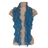 Bandhani blauw/koraal, 30 x 200 cm