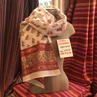 Shawl Chanderi rood, 50x200 cm